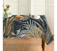 Nappe Rectangulaire Feuilles De Palmiers 150x240cm, Motif Tropical, Nappe de Vacances/Saisonnière, Table Nappe Abstrait Été Anti Tache Impermeable, Pour Fête Dîner de Famille Décoration de Table QW10