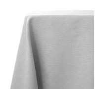 Nappe rectangulaire Gris beige impermeable effet lin 140 x 240 cm | Nappe de table Anti-Tache Nappe exterieur Lavable Moderne Restaurant Jardin Noel Anniversaire Mariage Maison Fête