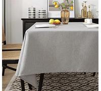 Nappe rectangulaire imperméable en polyester noir pour cuisine et salle à manger, 200 x 360 cm, résistant aux taches, facile d'entretien