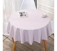 Nappe rectangulaire imperméable en PVC pour salon - Anti-taches - Motif transparent - Rond - 200 cm - Design élégant - Parfait pour la décoration de la maison et la salle à manger