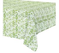 Nappe rectangulaire imperméable - EXCELLENT HOUSEWARE - 180x130 cm - Blanc avec feuilles vertes - Imperméable