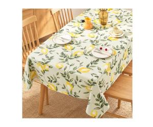 Nappe Rectangulaire Imperméable,HMCEY Nappe de Table Cuisine 100 X 140 CM | Nappe De Table Decoration,Nappe Rectangulaire En PVC,Résistants à L'huile, à L'eau Et à La Chaleur,Pour Fête, Salle à Manger
