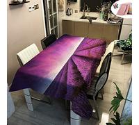 Nappe Rectangulaire Imperméable, Morbuy Lavable et Facile d?Entretien Ménage Nappe de Table Nordic Impression Nappe de Table pour Picnic Cuisine Jardin Extérieure (Purple Flower Sea,140x180cm)