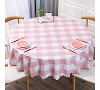 Nappe rectangulaire imperméable résistante à la chaleur pour table basse, 160 cm, rose et blanc, pour la maison et les événements, élégante et facile à nettoyer