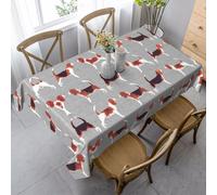 Nappe rectangulaire imprimée motif beagle, pour cuisine, salle à manger, vacances, table de fête, dîner
