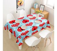 Nappe Rectangulaire Insect À Pois, Imprimé Insect « Love » Couverture De Table Antitache Entretien Facile Nappe en Lavable, pour Domicile, Cuisine, Jardin, 137x183cm