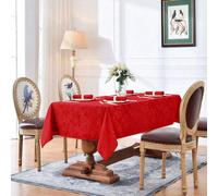 Nappe rectangulaire jacquard imperméable, motif feuilles, tissu épais convenant pour dîner, fête, vacances 100*140,140*140,140*180,140*200,60*60,120*120,150*220,150*260,150*300Plantes,Tout ImpriméPoly