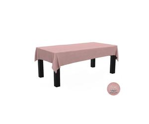Nappe rectangulaire lino 260x170cm - coloris rose