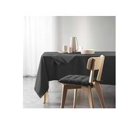 Douceur d'Intérieur Nappe rectangulaire Mistral 140 x 240 cm Anthracite coton recyclé