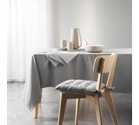 Douceur d'Intérieur - Nappe rectangulaire Mistral - coton recyclé uni - Gris chiné 140 x 240 cm