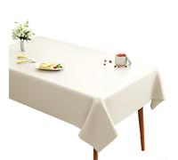Nappe rectangulaire pratique pour l'intérieur et l'extérieur, résiste à la saleté et se nettoie en quelques secondes (140 x 200 cm, blanc)
