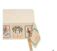 Nappe rectangulaire Tropical 240x140cm coton beige - Atmosphera Créateur d'intérieur