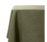 Nappe rectangulaire Vert Mousse impermeable effet lin 120 x 160 cm | Nappe de table Anti-Tache Nappe exterieur Lavable Moderne Restaurant Jardin Noel Anniversaire Mariage Maison Fête