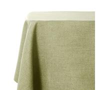 Nappe rectangulaire Vert Sauge impermeable effet lin 180 x 140 cm | Nappe de table Anti-Tache Nappe exterieur Lavable Moderne Restaurant Jardin Noel Anniversaire Mariage Maison Fête