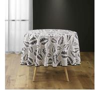 Nappe ronde (0) 180 cm polyester imprime alma Noir