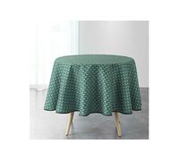 Douceur d'Intérieur – Nappe ronde Artchic – Polyester imprimé Ø 180 cm, Vert