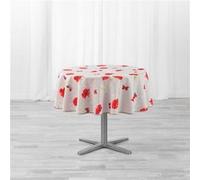 Douceur d'Intérieur Nappe ronde Sweet Poppy polyester imprimé Diamètre 180 cm