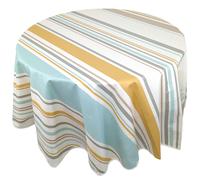 Nappe ronde 170 cm 100% coton ZOÉ beige moutarde