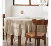 Nappe Ronde 180 cm Gaze de Coton Terra Ficelle