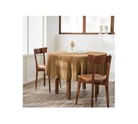 OUREA - Nappe Ronde Ø180cm Gaze de Coton Camel -