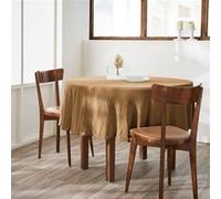 AltoBuy OUREA - Nappe Ronde Ø180cm Gaze de Coton Camel