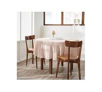 OUREA - Nappe Ronde Ø180cm Gaze de Coton Guimauve - Altobuy Rose G