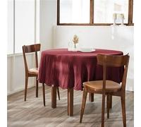 OUREA - Nappe Ronde Ø180cm Gaze de Coton Lin de vin - Altobuy Rouge G