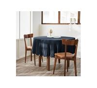 Nappe Ronde Ø180cm Gaze de Coton Minuit - OUREA -