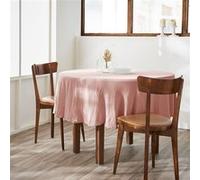 OUREA - Nappe Ronde Ø180cm Gaze de Coton Rose pêche - Altobuy Rose G
