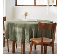Nappe Ronde 180x180 cm Gaze de Coton Romarin