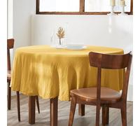 Nappe Ronde 180x180 cm Gaze de Coton Safran
