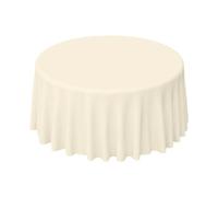 Nappe ronde 50 % polyester 50 % coton (crème, 260 cm)