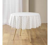 Nappe Ronde à Carreaux "Axel" 180cm Naturel