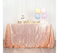 Nappe Ronde à Paillettes Vertes 48 Pouces - Couverture de Table Extérieure pour Fête - Jupe de Table Shimmer - Décor Great Gatsby