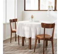Nappe Ronde ALTOBUY Gaze de Coton Ø180cm Blanc Blanc