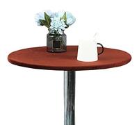 Nappe Ronde Anti Taches, Couleur Unie Nappe de Table avec Bord Élastique Ajustée, Nappes Lavable, Polyester Couverture de Table de pour Cuisine Jardin Fête,Marron,150cm