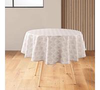 Douceur d'Intérieur Nappe ronde Kalini Ø 180 cm Polyester imprimé Antitache Naturel
