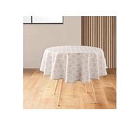 Douceur d'Intérieur Nappe ronde Kalini Ø 180 cm Polyester imprimé Antitache Naturel