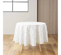 Douceur d'Intérieur – Nappe ronde Leya – Polyester imprimé métallisé – Ø 180 cm