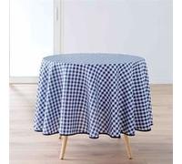 Douceur d'Intérieur Nappe ronde Vichy bleu Polyester fils teints Ø 180 cm