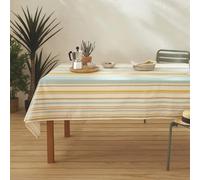 Nappe Ronde Coton Enduit Rayures Basque