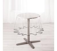 Nappe Ronde Cristal "Garden" 180cm Transparent & Gris