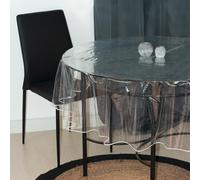 Soleil d'Ocre Nappe ronde Cristal PVC 100 microns Ø 140 cm transparente
