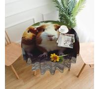 Nappe ronde de 152,4 cm - Résistante aux taches - Lavable - Infroissable - Facile à nettoyer - Décoration moderne de style rustique pour fête, pique-nique, maison et cuisine