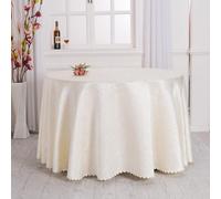 Nappe ronde de 240 cm - Protection de table en polyester durable et lavable - Nappe de pique-nique idéale pour les fêtes d'anniversaire et les événements