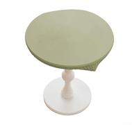 Nappe ronde effet cuir extensible, imperméable, facile à nettoyer, résistante aux taches, pour fête de mariage, salle à manger, 70 cm (vert, 70 cm)