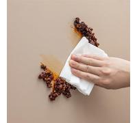 Nappe ronde en cuir synthétique imperméable de 60 cm de diamètre, conçue pour une protection contre la chaleur et un ajustement sûr pour maintenir la propreté et l'état de la table (gris)