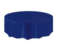 Nappe Ronde en Plastique - 17,8 cm, Plastique, Bleu Marine, 84"