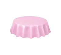 Nappe en plastique rose clair - Unique party branding - Ronde 213 cm
