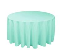 Nappe Ronde en Polyester Blanc/Noir/Rouge/Vert/Bleu/Or, Nappe Solide for fête de Mariage, Couverture de Table, décoration de Maison(1,Diameter 220cm)